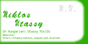 miklos utassy business card